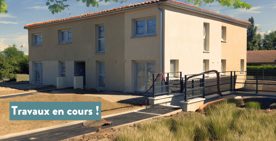 Programme immobilier neuf à Ternay : les Carrés des Vignes, duplex jardin travaux